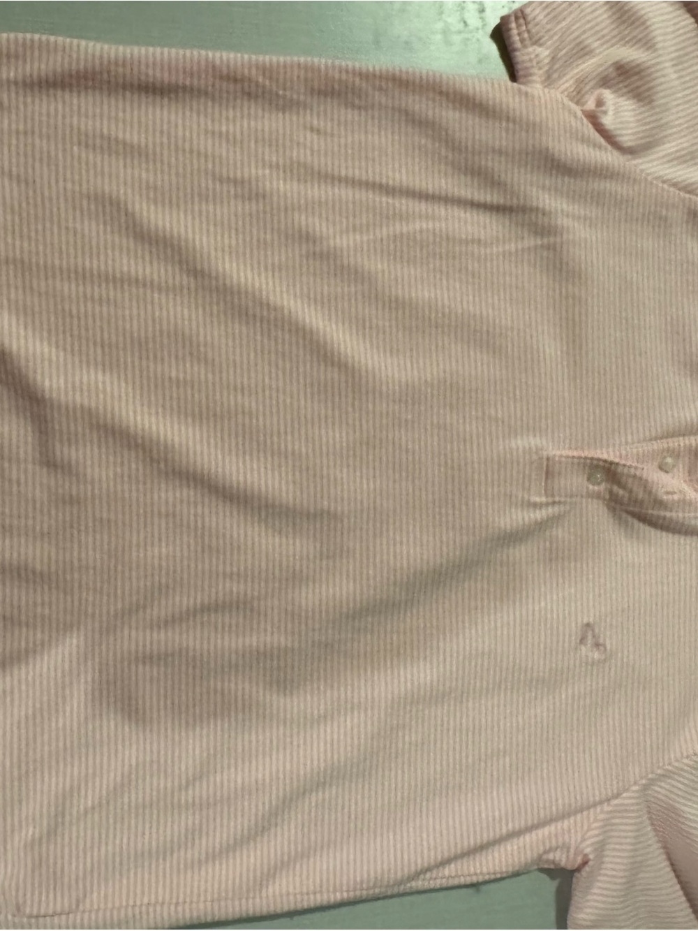 Men's Soft Pink Striped Polo Shirt